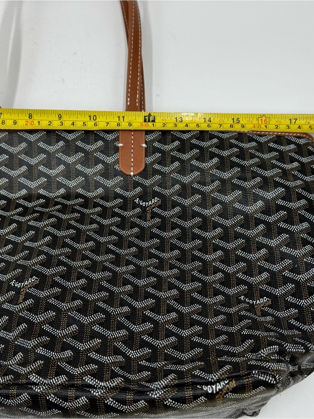 Source Unknown Brown and Black Patterned Tote - Picture 6 of 9